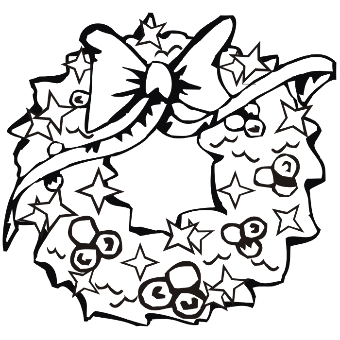 wreath coloring pages