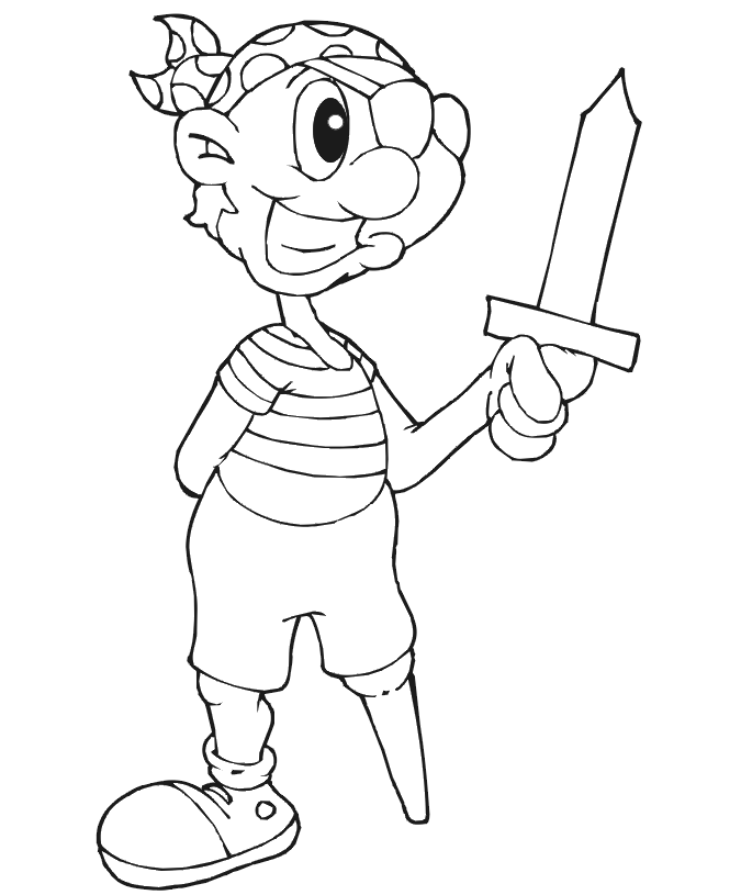Coloring Page Sword