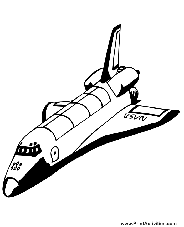 space shuttle coloring page