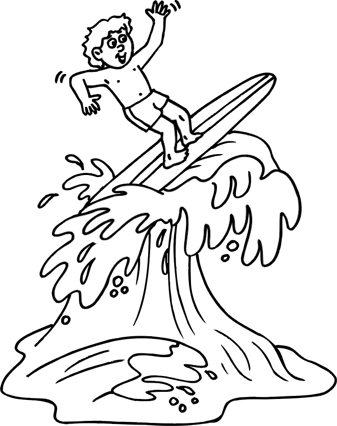 Waves Colouring Pages