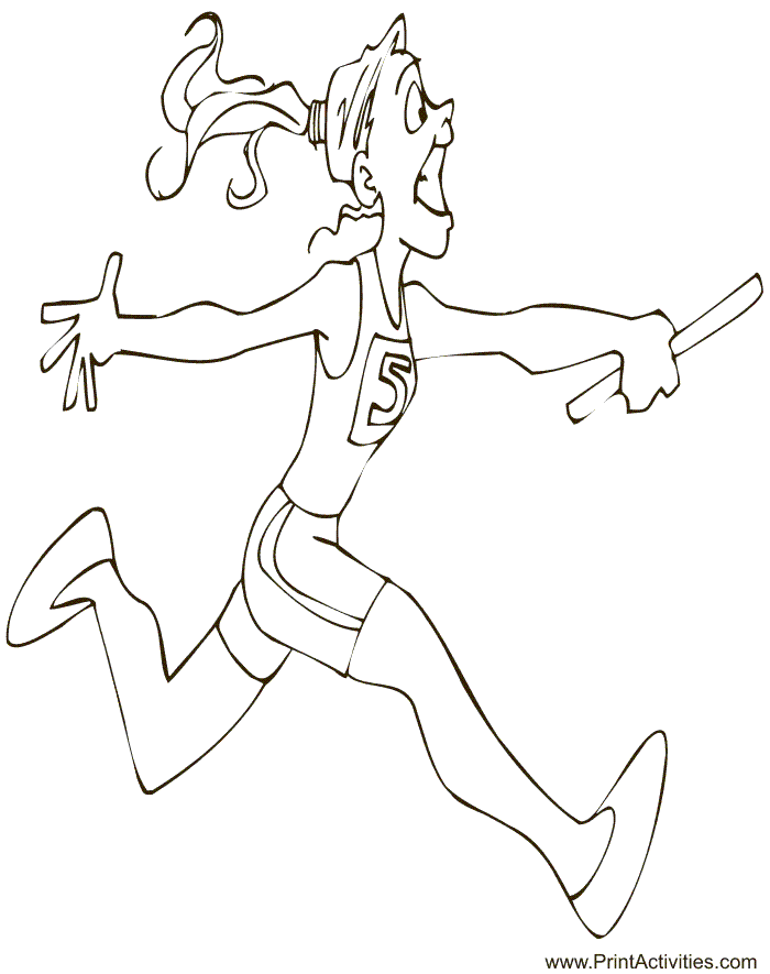 running coloring pages