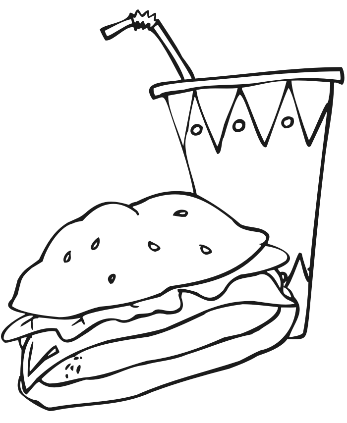 french bread coloring page