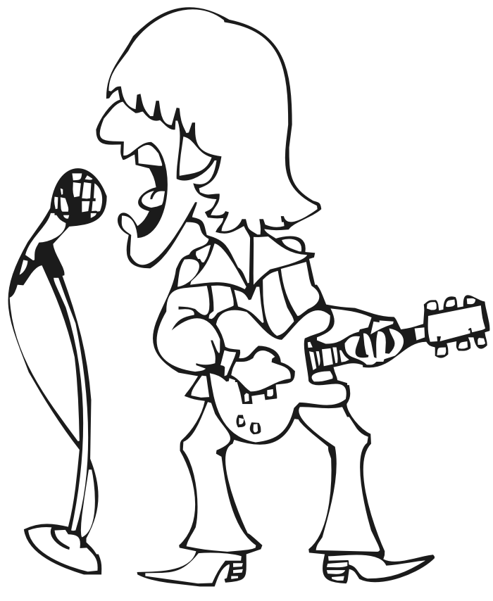 Singer Coloring Pages